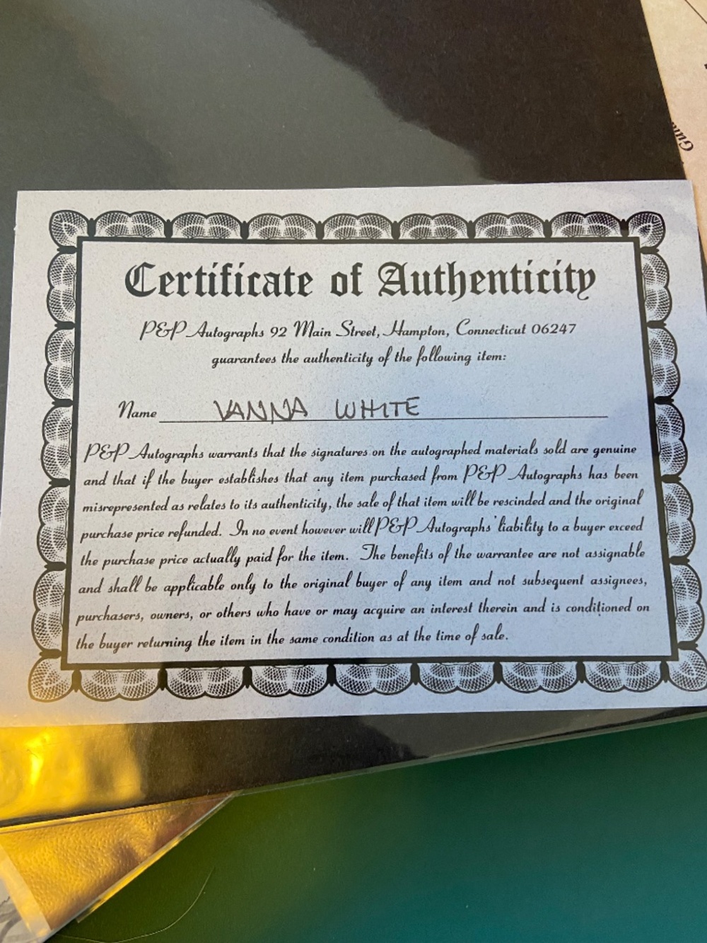 Vanna white autograph hand signed authentic coa - Picture 5 of 5